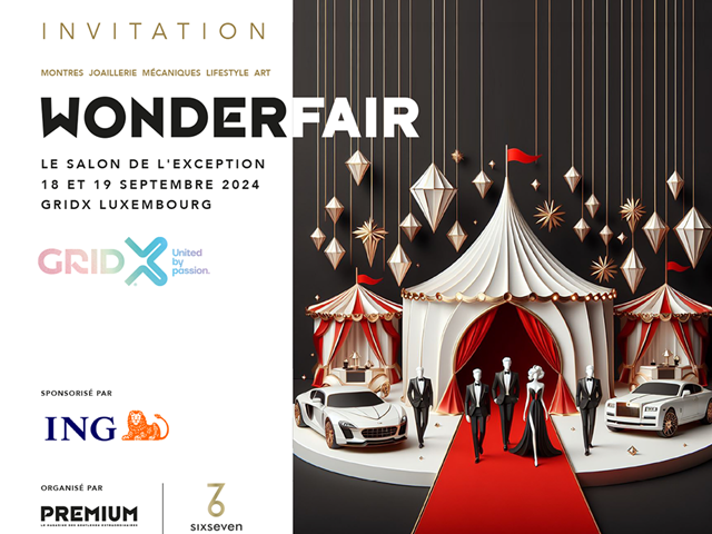 On September 18 and 19 from 6:30 p.m., we will be present with magnificent products at the exceptional "WONDERFAIR" show.